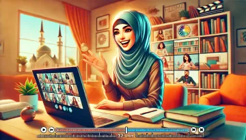 معلمة رياضيات عن بعد