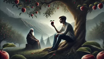قصة طالب العلم والتفاحة: رحلة البحث عن الحكمة المخفية