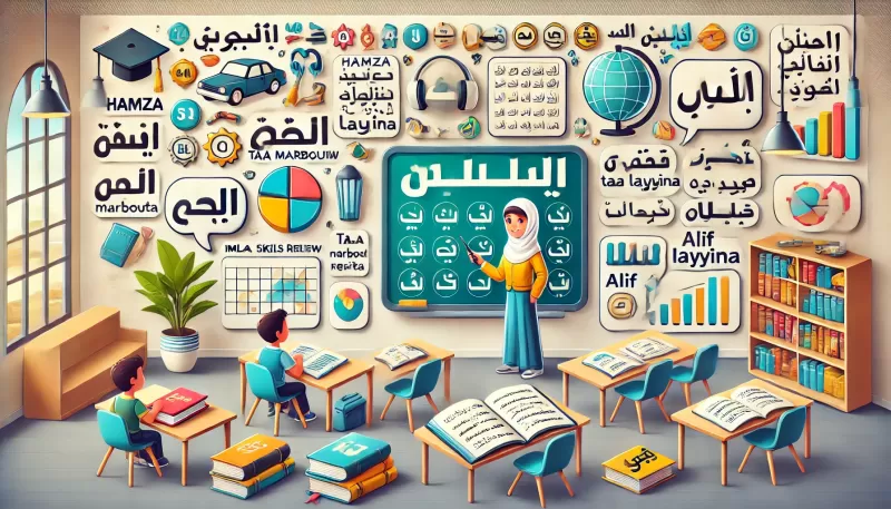 مراجعة المهارات الإملائية