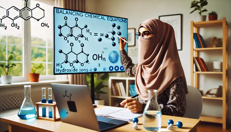 شرح درس موازنة المعادلات في وسط قاعدي