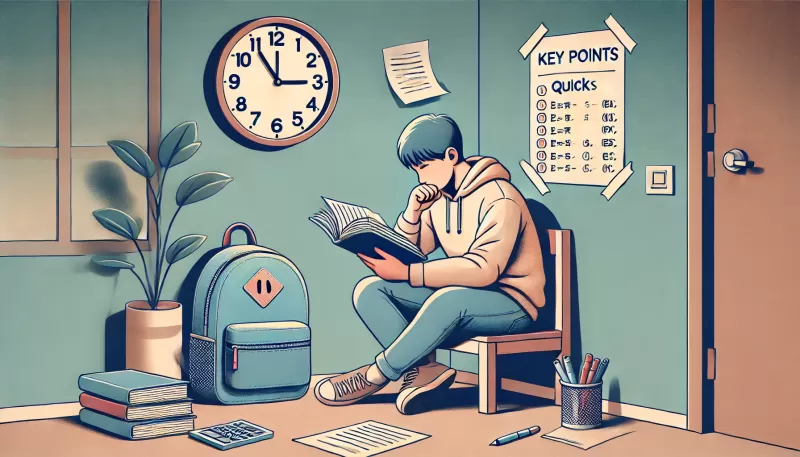 نصائح قبل الامتحان بساعة