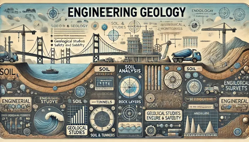 الجيولوجيا الهندسية: دراسة التربة والصخور لضمان سلامة المشاريع الهندسية