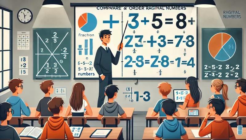 شرح مقارنة الأعداد النسبية وترتيبها