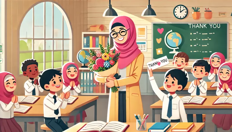 عبارات شكر للمعلمة على جهودها
